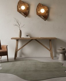 Resim 22" Wabi Sabi Handmade Ceramic Wall Sconce, Japandi Ceramic Wall Lamp, Bathroom Wall Light, Christmass Gift - 15 inc / 40 cm H / Terracotta ROT 