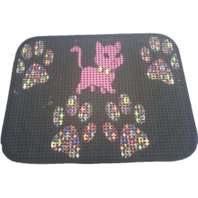 Resim Hype Store Elekli Desenli Kedi Tuvalet Önü Paspası 60 x 45 cm Pembe Kedi 