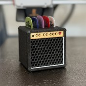 Resim Vintage Hoparlör Gitar Pena Tutucu - Çok Bölmeli Taşınabilir Plastik Pena Düzenleyici, Kolay Erişim ve Saklama için Kompakt Tasarım, Gitaristler için Mükemmel Hediye, Gitar Aksesuarları, Müzisyen Hediye Ürünü, Klasik Estetik, Dayanıklı Yapı 