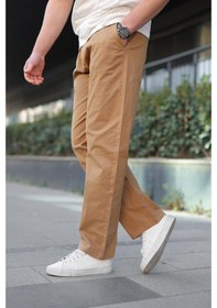 Resim Madmext Camel Bol Paça Beli Bağlamalı Erkek Pantolon E7403 
