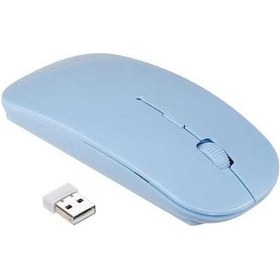 Resim Maoyaya 2.4g Kablosuz Fare - İnce & Taşınabilir, 4 Tuşlu Sessiz Ofis Faresi, 1600 Dpı, Mavi Pilsiz Optik Usb Alıcılı Optik 