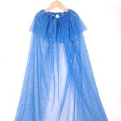 Resim Kızlar için Altın Yıldız ve Gökkuşağı İpliğe Sahip Parlak Pelerin - Mardi Gras, Karnaval, Partiler İçen Işılta Prezant Elbise 3-8 Yaş Çocukları İçin Düğmeli Bol Fitlet (Ellerle yıkama) 