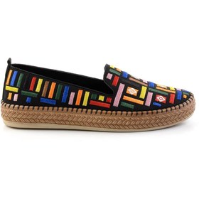 Resim Bambi Siyah Çok Renkli Kadın Espadril K01309600504 