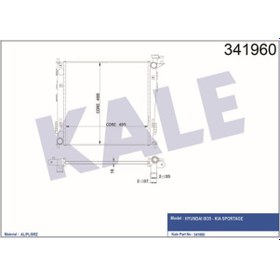 Resim KALE OTO Radyatör 341960 Radyatör İx35 -Sportage Al-Pl-Brz 