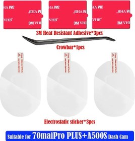 Resim 70mai A500s Dash Cam Dash Cam Akıllı 3m Film Ve Statik Sticker, 7 Siyah 