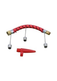 Resim Pompa İğne Başlık Seti Top Bisiklet Lastiği Şişirme İğneleri Siyah 