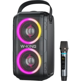 Resim W-kıng T9 Bluetooth Hoparlör, 80w Boombox, 9 Saate Varan Çalma Süresi, Ipx5 Suya Dayanıklı, Kablosuz 
