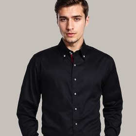 Resim Erkekler için Şık Taşlı Düğmeli Gömlek - Kare Yaka Uzun Kollu Düğmeli Üst, Düz Renk Bol Kesim Bluz, Düğünler, Banketler, Ofis ve Günlük Kıyafetler için, Yıl Boyu Resmi ve Profesyonel Giyim 