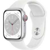 Resim Apple Watch Series 8 GPS + Cellular 41 MM Akıllı Saat Gümüş (Apple Türkiye Garantili) 