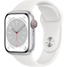 Resim Apple Watch Series 8 GPS + Cellular 41 MM Akıllı Saat Gümüş (Apple Türkiye Garantili) 