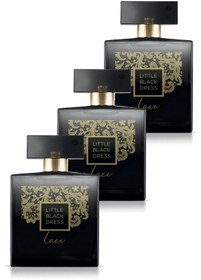 Resim Avon Little Black Dress Lace Kadın Parfüm Edp 50 Ml. Üçlü Set 