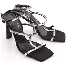 Resim Dgn C5200 Kadın İpli Topuklu Abiye Ayakkabi Siyah Nubuk 