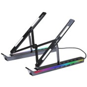 Resim Willowhaven Siyah Tianle 4ü1 Ayarlandırılabilir Rgb Aydınlatmalı Katlanır Dizüstü Standı 