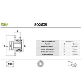 Resim Ön Teker Poryası Rulmanlı Kit Chevrolet Captıva 2.0 D 06-12 Abs Li 5 Bijon-472963 
