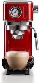 Resim Ariete Moderna Espresso Slim Kahve Makinesi Kırmızı 1381/13 - Metal Espresso Kahve Makinesi, Öğütülmüş Kahve ve ESE Pod Kahve ile Uyumlu, 1300 Watt, 1,1 Litre Su Tankı, Maxi Cappuccino Cihazı 