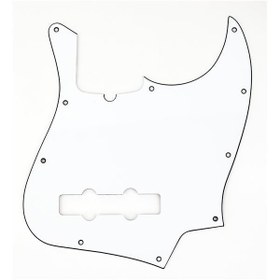 Resim Fender 10 Hole Contemporary Jazz Bass Pickguards Bas Gitar Pickguard - White 
