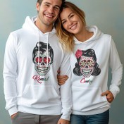 Resim Zombi Sevgililer Kapşonlu Sevgili Sweatshirt 