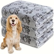 Resim Köpekler ve kediler için 1 paket yumuşak flanel evcil hayvan battaniyesi, makine yıkanabilir polyester, rahat kesim tasarımı, küçük, orta, büyük ve ekstra küçük evcil hayvanlar için mükemmel 