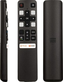 Resim Tcl Rc 802v - Fnr1 - Htc120 - Rc25324 Netflix - Youtube Tuşlu Ses Komutsuz Lcd Led Tv Kumanda 