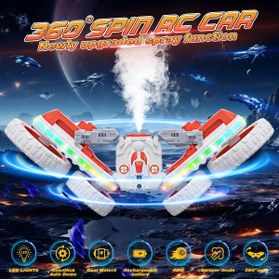 Resim Nilly Toys Uzaktan Kumandalı Şarjlı 2.4GHz Işıklı LEdli Buhar Atabilen 360° Dönen RC Akrobat Araba 