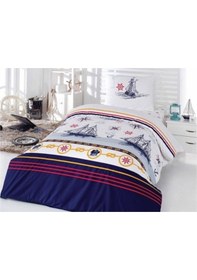 Resim Taç Yelkenli Ranforce Tek Kişilik Nevresim Takımı Kırmızı 