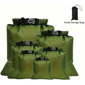 Resim Sunshine022 6 Parçalı Army Green Su Geçirmez Çanta Seti Hiking Kampçılık Balıkçılık Haki Yeşili 