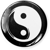 Resim Fizello Yin And Yang Tshirt Buton Rozet 