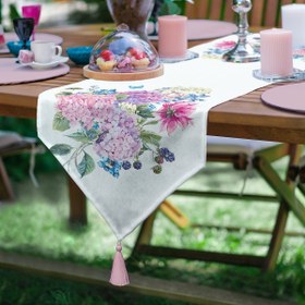 Resim Livense Özel Tasarım Dijital Baskılı Modern Püsküllü Şönil Üçgen Runner 