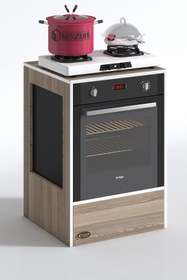 Resim Kenzlife Ankastre Modülü Kabini Kalsiyum3 Crd Fırın Ocak Dolabı Sabit Tabla 