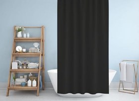 Resim Jackline Banyo Duş Perdesi 0010 Siyah Tek Kanat 240x200 
