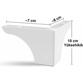 Resim Rose 10 Cm Mobilya Kanepe Sehpa Tv Ünitesi Koltuk Ve Konsol Ayağı Beyaz 