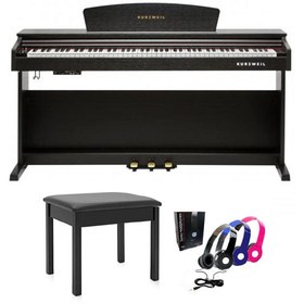 Resim Kurzweil M90SR Dijital Piyano Seti (Gül Ağacı) | Tabure ve Kulaklık Dahil Tam Set Başlangıç ve Orta Seviye İçin En İyi Fiyat Performansı 