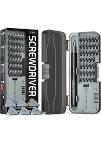 Resim Honeybeeshop 46 İn 1 Siyah Mini Usb Şarj Edilebilir Lityum Pil Yüksek Torklu Elektrikli Tornavida Seti Ev Tamir Bilgisayar Telefon İçin 