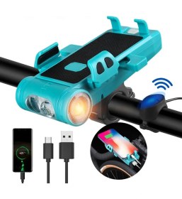 Resim Monozone 5in1 Bisiklet Feneri Şarjlı Telefon Tutucu+Korna +Sis Farı 3500MAH Powerbank Scooter 