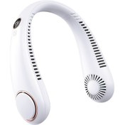 Resim Usb Şarj Taşınır Sessiz Yapraksız Asılı Boyun Farı-beyaz 