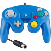 Resim Nintendo Ngc / Wii İçin 2 Adet Tek Nokta Titreşimli Kontrol Cihazı Kablolu Oyun Denetleyicisi, Ürün Rengi: Mavi 