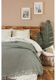 Resim Elart Carlos Tv Battaniyesi Waffle Pamuklu 130x170 Cm Yeşil Yeşil 