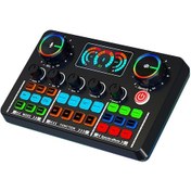 Resim Samdoo V98 Siyah Canlı Yayın Ses Kartı - Akıllı Gürültü Engelleme, Bluetooth Akustik, Telefon Bilgisayar Uyumlu, Plug & Play 10" 