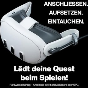 Resim CABLETEX Kablo için Oculus Quest 2 Link USB C için 5 Metre | USB 3.2 için Oculus Quest, VR Gözlükler, MacBook Pro ve Akıllı Telefonlar için 