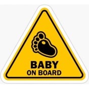 Resim TSC Arabada Bebek Var Sticker Oto Yapıştırma Etiket 18CM MD13 