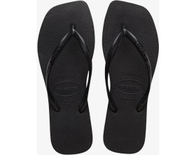 Resim Havaianas Kadın Siyah Parmak Arası Terlik 41-42 Hafif ve Konforlu Tasarım ile Düz Taban 