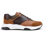 Resim Deery Hakiki Deri Taba Rengi Sneaker Erkek Ayakkabı 