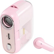 Resim Wekome S28 Bluetooth Kulaklık Tws Kablosuz Taşınabilir Hafif Projektör Kulaklık - Pembe Pembe 