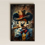 Resim Mafya Tarzı Mickey Karakterli Şeffaf Pleksi Tablo 