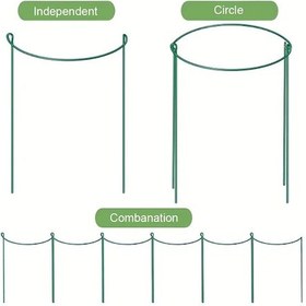 Resim Gaojunshop01 Yeşil 5 Adet Bahçe Bitki Desteği Çubukları Montajsız Stabil Çiçek Standı İç Ve Dış Mekan 