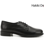 Resim Gön Siyah Bağcıklı Hakiki Deri Oxford Ayakkabı siyah 