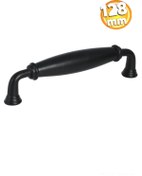 Resim Porcellana Perla Porselen Kulp Dolap Çekmece Mobilya Mutfak Kulbu Yakut 128mm- Mat Siyah-stk0671 