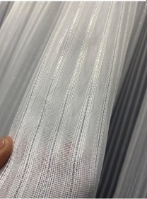 Resim Makarna 350 Model Simli Kırık Beyaz Renk Hazır Dikilmiş Pileli Tül Perde 300 260 Kırık Beyaz 