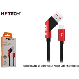 Resim Hytech Hy-x215 3a Micro Usb 1m Kırmızı Data + Sarj Kablosu 