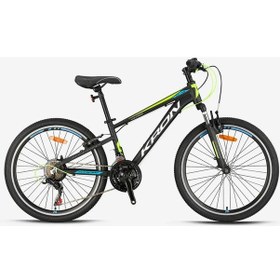 Resim Kron Xc 75 - 24" Mtb - 13' - 21 Vites - V.b. - Mat Siyah-Neon Sarı/beyaz/mavi 